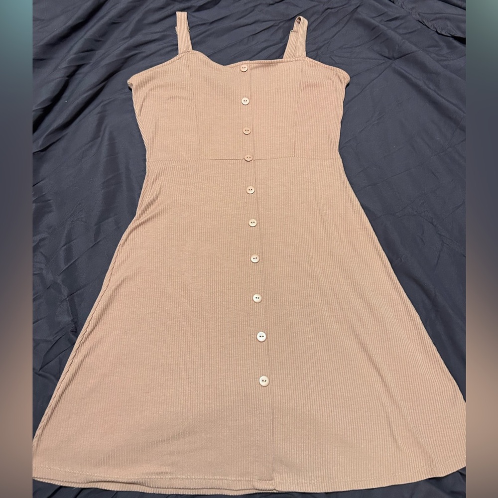 Pink button down dress